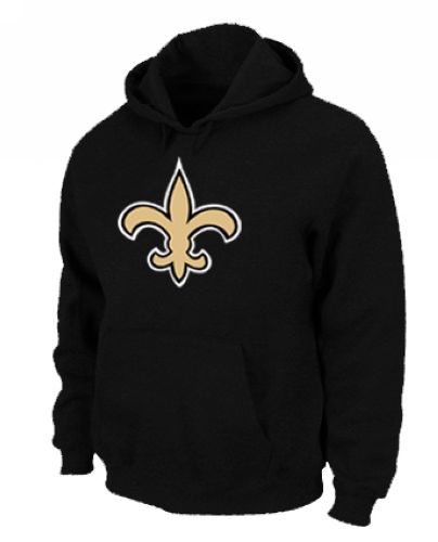 NFL Men's Nike New Orleans Saints Logo Pullover Hoodie - Black